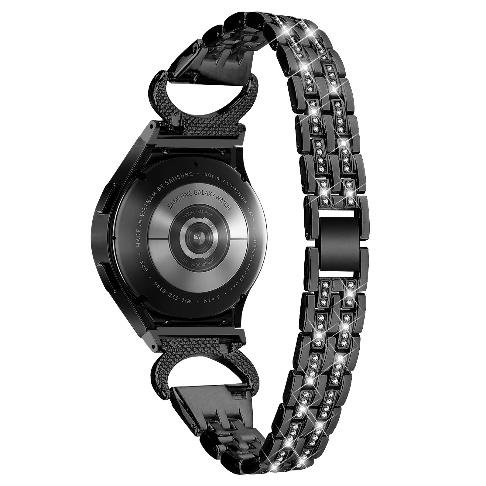 Bling Band for Samsung Galaxy Watch6 40mm 44mm Watch6 Classic 43mm 47mm Watch 5 40mm 44mm Watch4 40mm 44mm Rhinestone Decor Stainless Steel 5-Bead Watch Strap with Connector Bling Band for Samsung Galaxy Watch6 40mm 44mm Watch6 Classic 43mm 47mm Watch 5 40mm 44mm Watch4 40mm 44mm Rhinestone Decor Stainless Steel 5-Bead Watch Strap with Connector